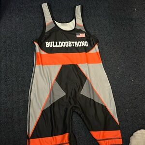 Green Bulldogs Wrestling Singlet
